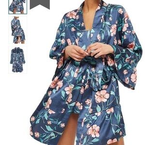 TOP SHOP Size 12 Silky Kimono/Duster/Robe. EUC.